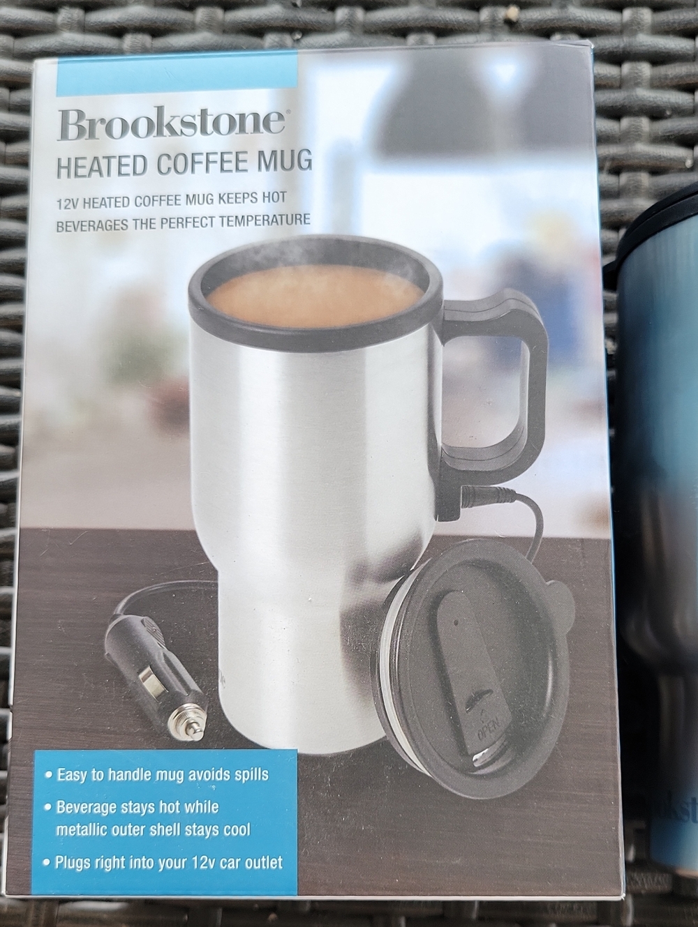 NIB Brookstone Heated Coffee Mug